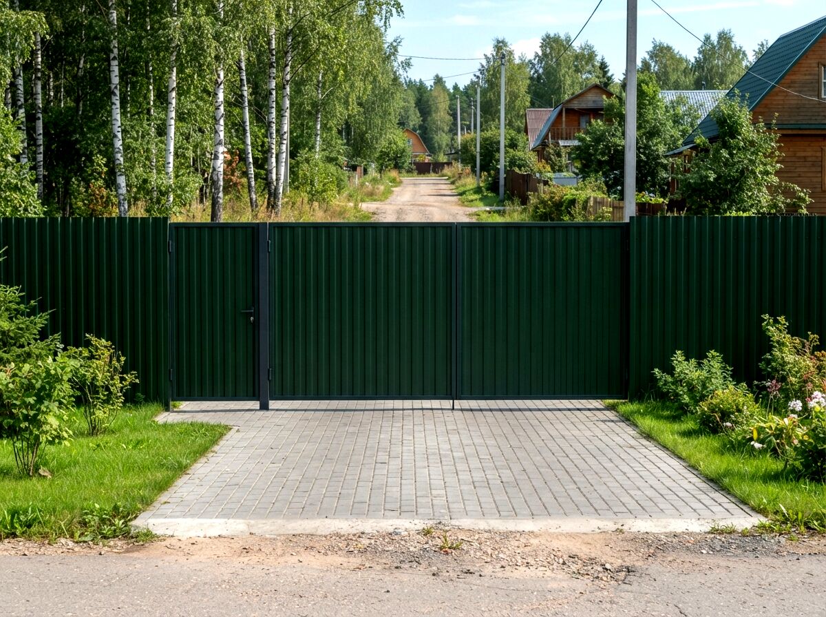 Распашные ворота + калитка, д. Воронино